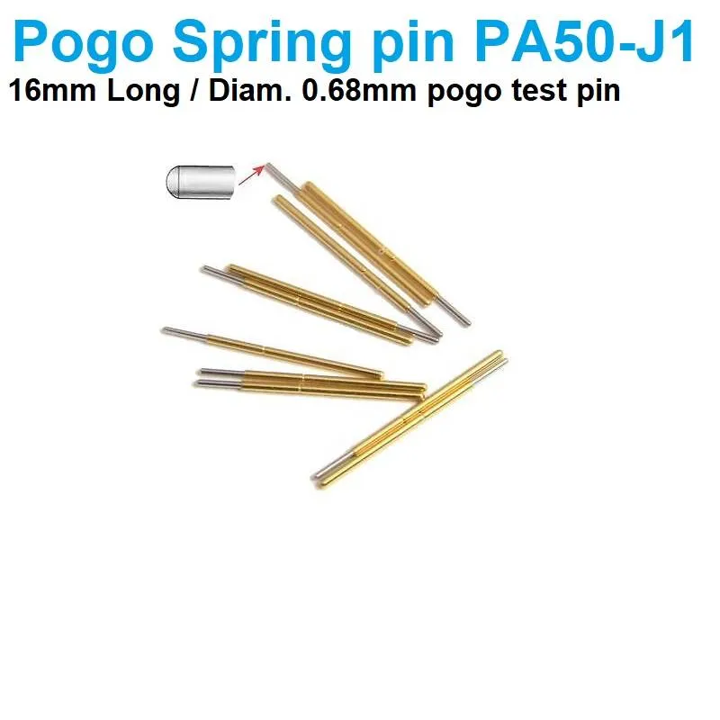 P50-J1 Spring Test Probe Pogo Pin 0.68mm Diameter 3A
