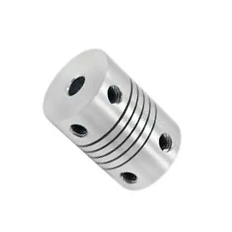 Flexible Shaft Coupler 4mm to 6mm (Aluminum, Spiral Cut)