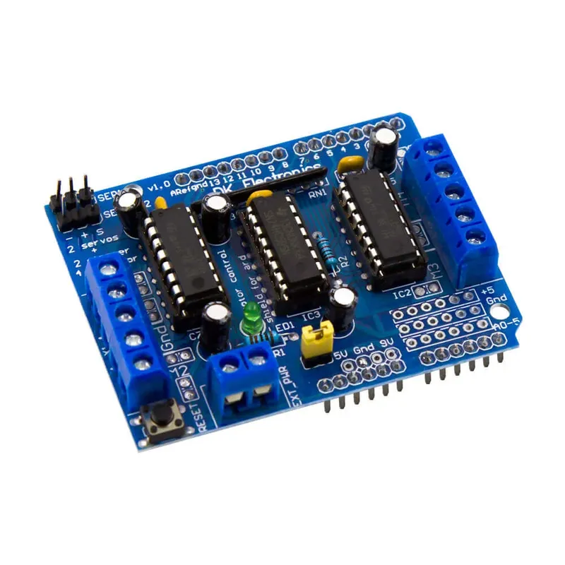 DC Motor, Stepper & Servo Driver Shield for Arduino (L293D)