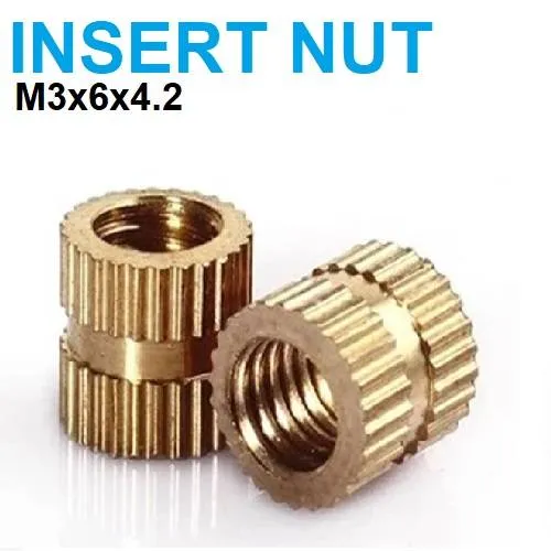 صامولة إدخال نحاسية M3 للأغلفة البلاستيكية بمقاس M3x6x4.2