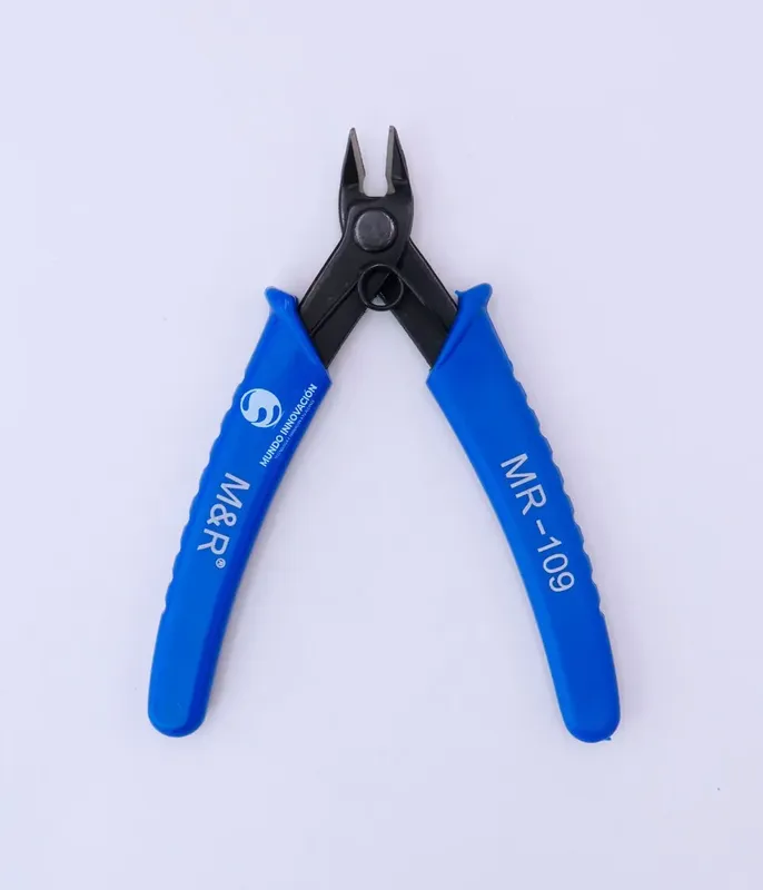 M&R MR-109 5-Inch Precision Diagonal Cutting Pliers, Blue/Red