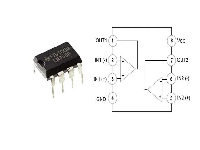 LM358P Dual General-Purpose Op-Amp DIP-8