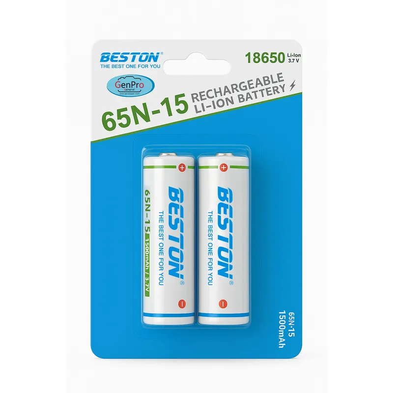 BESTON 65N-15 18650 Li-ion Battery 3.7V 1500mAh (2 Pcs)