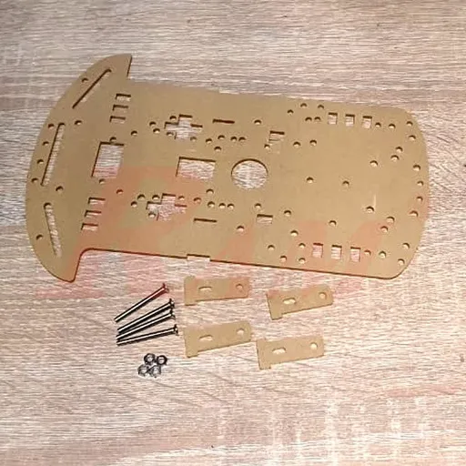 هيكل سيارة روبوت أكريليك 2WD بدون محركات وعجلات