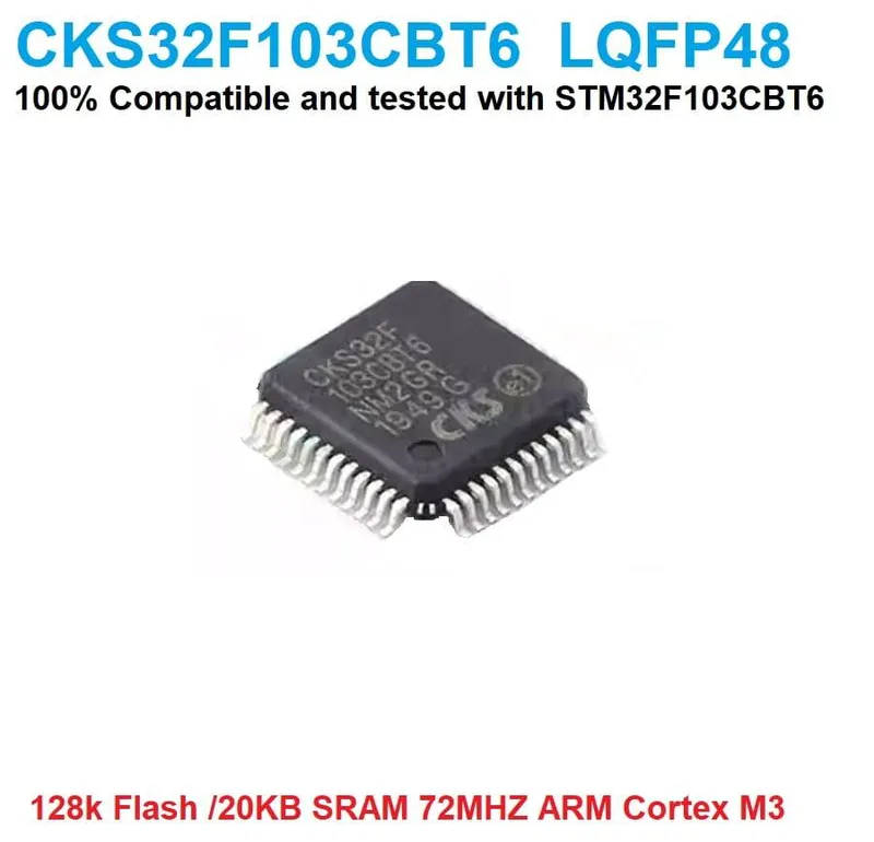 متحكم CKS32F103CBT6 بمعالج ARM Cortex-M3 وذاكرة فلاش 128 كيلوبايت