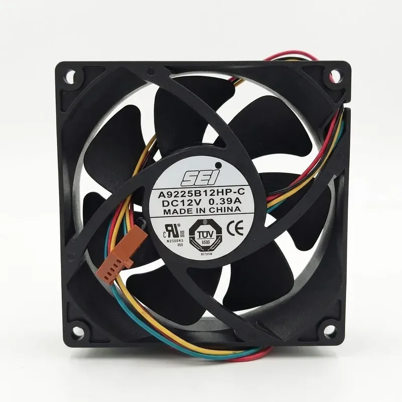 مروحة تبريد تيار مستمر ‏SEI ‏A9225B12HP-C ‏12V ‏0.39A ‏92×92×25 مم (مستعملة بحالة شبه جديدة)