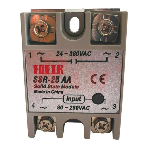 RE48 Solid State Relay SSR-25AA 25A, 80–250VAC Input