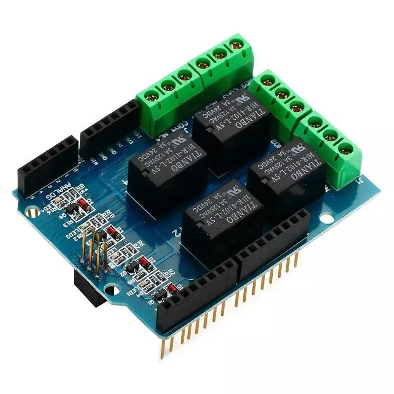 4-Channel Relay Shield 5V for Arduino Stackable