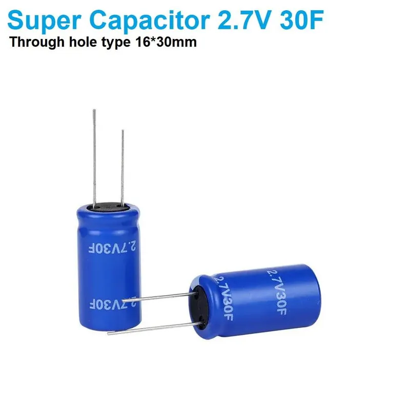 2.7V 30F Automotive Grade Ultra Supercapacitor 16x30mm