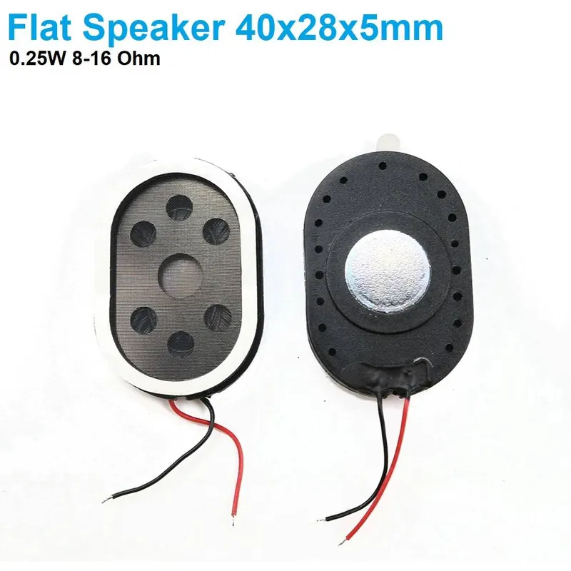 Miniature Flat Speaker 8-16Ω 0.25W 40x28mm