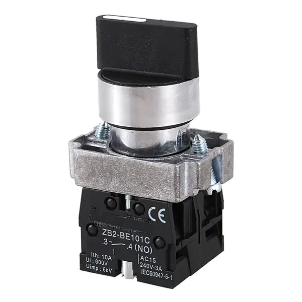 XB2-BD33 Selector Switch 3-Position Latching, 2 NO Contacts, 22mm