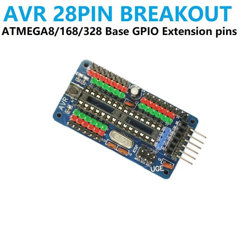 AVR 28-Pin Expansion Breakout Board for ATmega328P / ATmega8