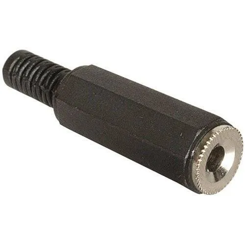 3.5mm Standard Audio Jack Female, Black, Solder Pads