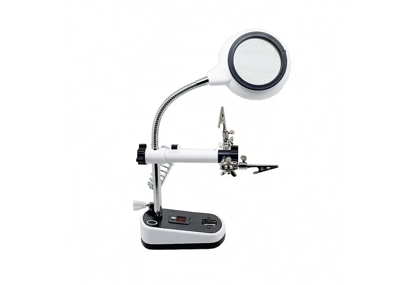 مكبّر LED عالي التكبير مع مشبك مساعد MG16075-8L