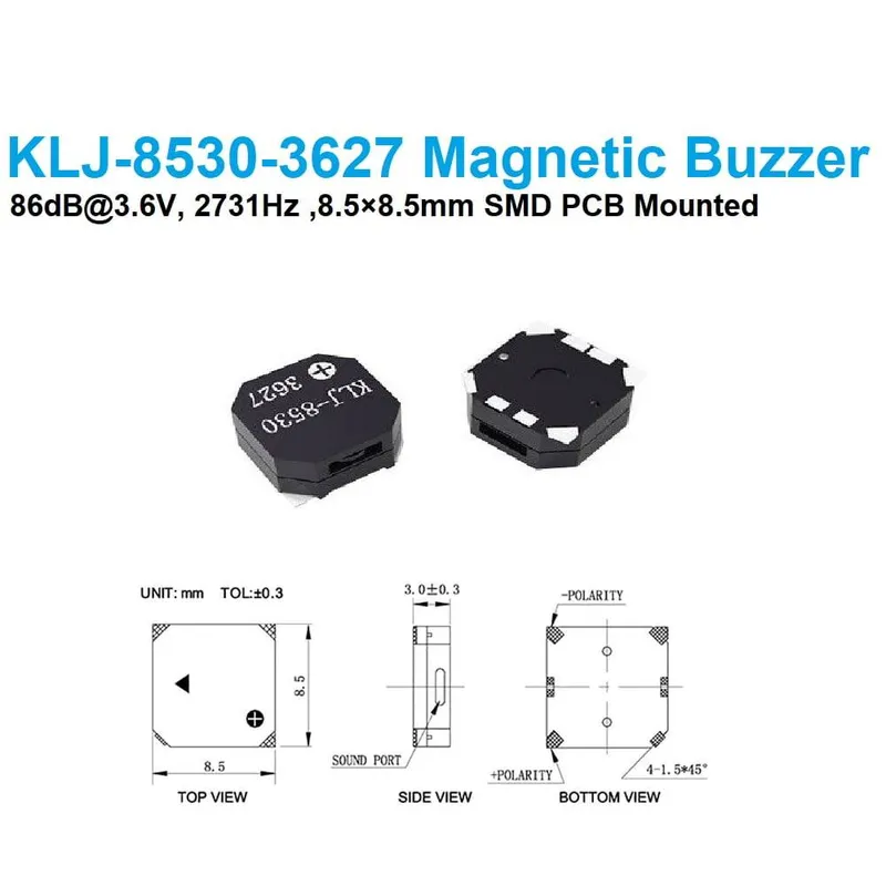 KLJ-8530-3627 SMD Active Magnetic Buzzer