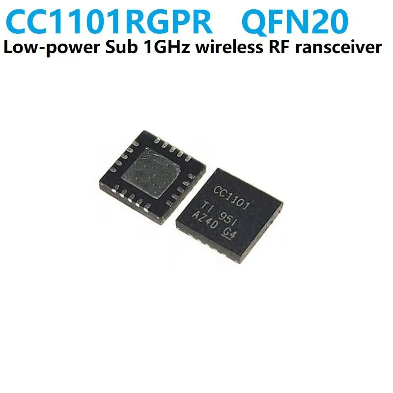 مرسل ومستقبل راديو CC1101RGPR منخفض الطاقة تحت 1 GHz بغلاف QFN20 من TI
