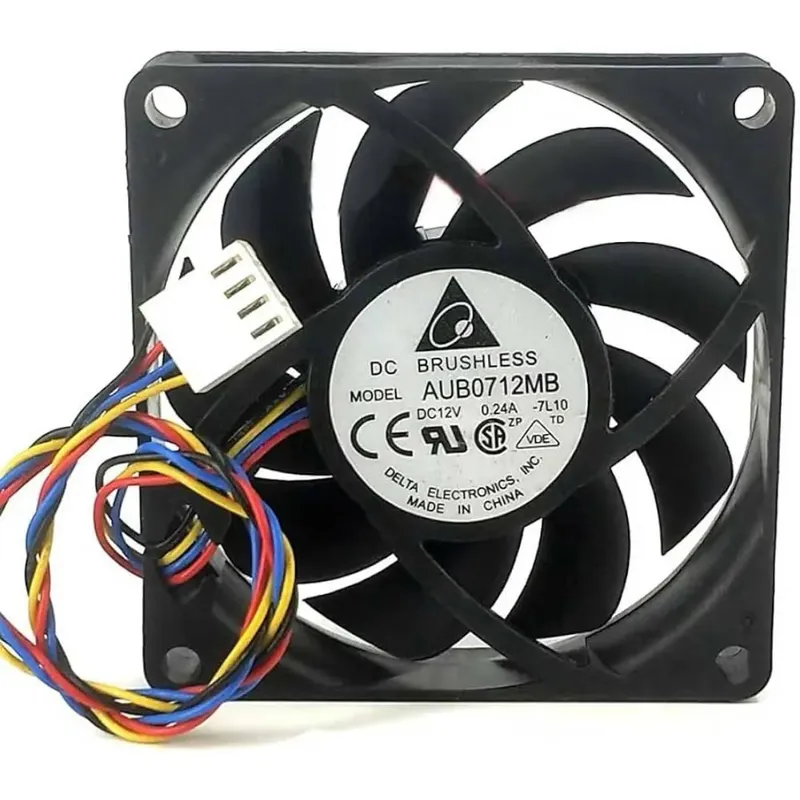 Delta AUB0712MB 12V DC Fan 0.24A 70x70x15mm (Used Like New)