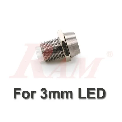 LED 3mm Metal Cover LED Bezel Holder