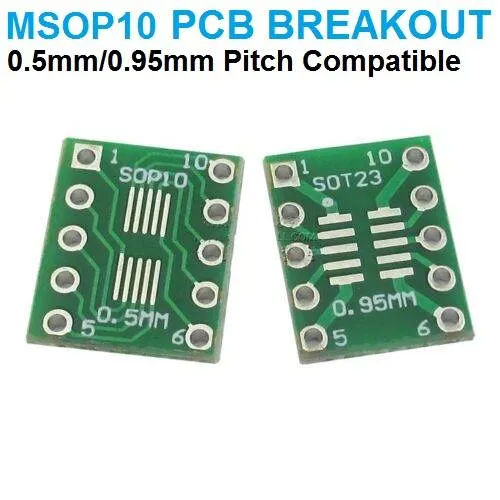 لوحة محول SMD لعبوات SOT23 وSSOP10 وMSOP10