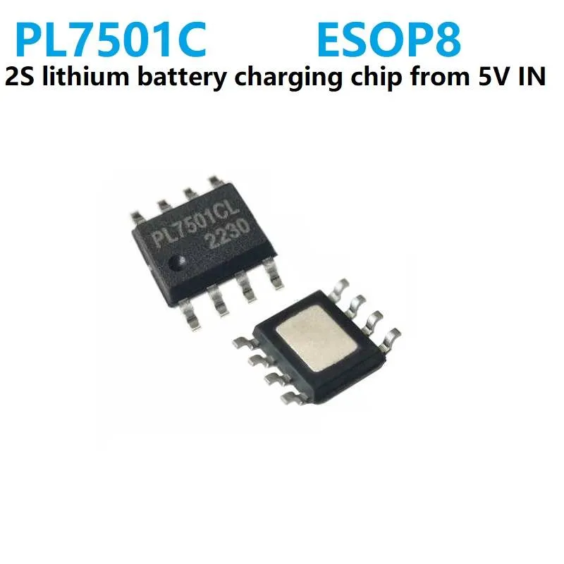 PL7501C Two-Cell Lithium Battery Boost Charger IC ESOP8