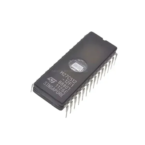 شريحة ذاكرة EPROM الرقم 27C512 بسعة 512K وزمن 120ns بغلاف DIP