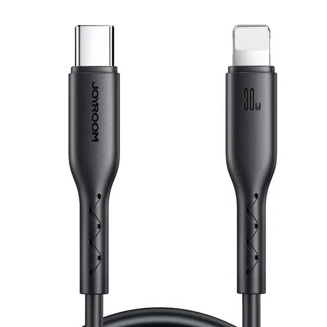 JOYROOM Black USB Type-C to Lightning Cable 30W 1m