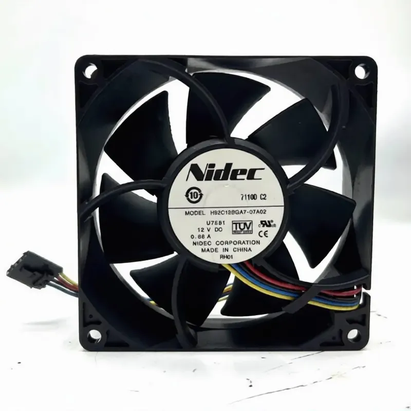 مروحة تبريد تيار مستمر NIDEC H92C12BGA-07A02، 12 فولت، 0.88 أمبير، مقاس 92×92×32 مم