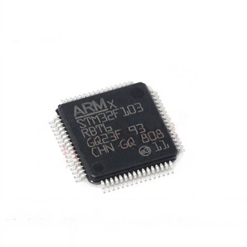 معالج STM32F103RBT6 ARM Cortex-M3 بذاكرة فلاش 128 كيلوبايت وعلبة LQFP-64