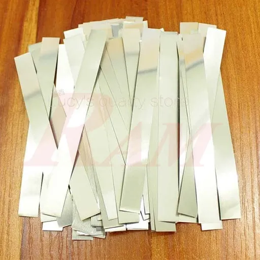 Nickel Plated Steel Strip 10mm x 0.1mm for Spot Welding, 100g Bag