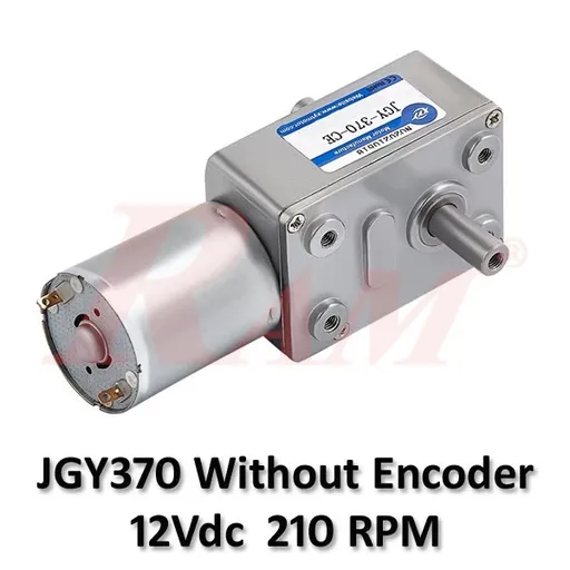 محرك تروس JGY370 تيار مستمر 12 فولت 210 دورة/دقيقة بعمود مجوف