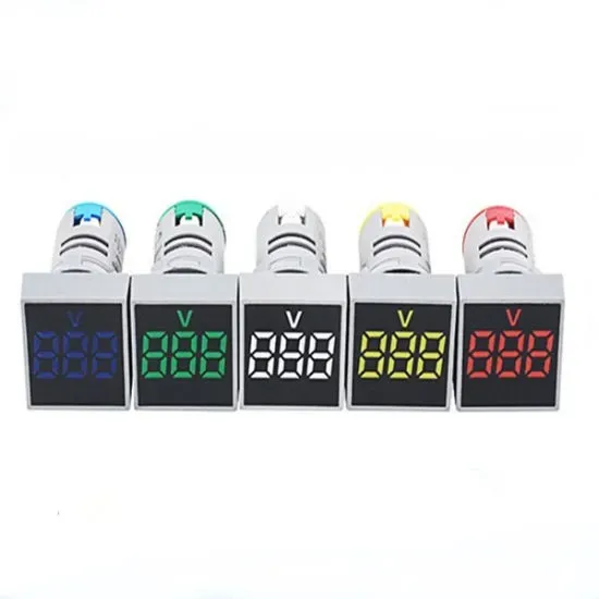 AD22-22VMS 22mm Digital Panel Voltmeter AC 20-500V Red LED