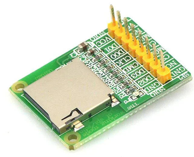 Micro SD TF Card Reader Module, SPI and SDIO Mini, 3.3V/5V