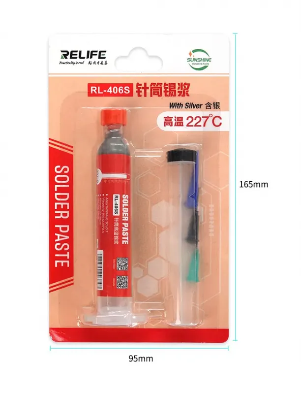 RELIFE RL-406S Lead-Free High Temperature Solder Paste 227°C