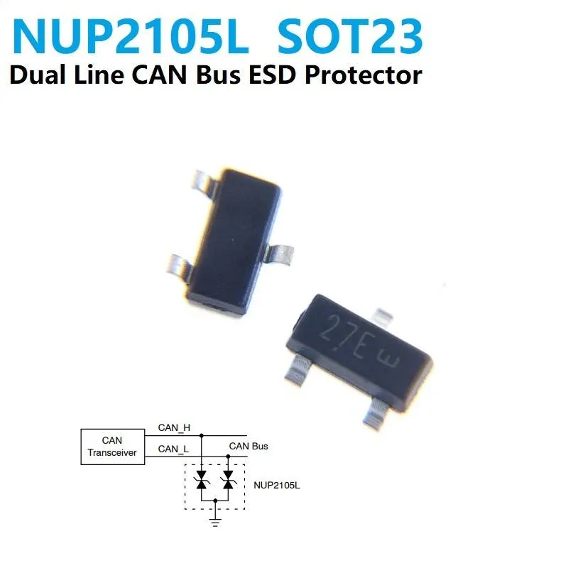 NUP2105L ثنائي حماية ESD مزدوج لخطوط CAN Bus