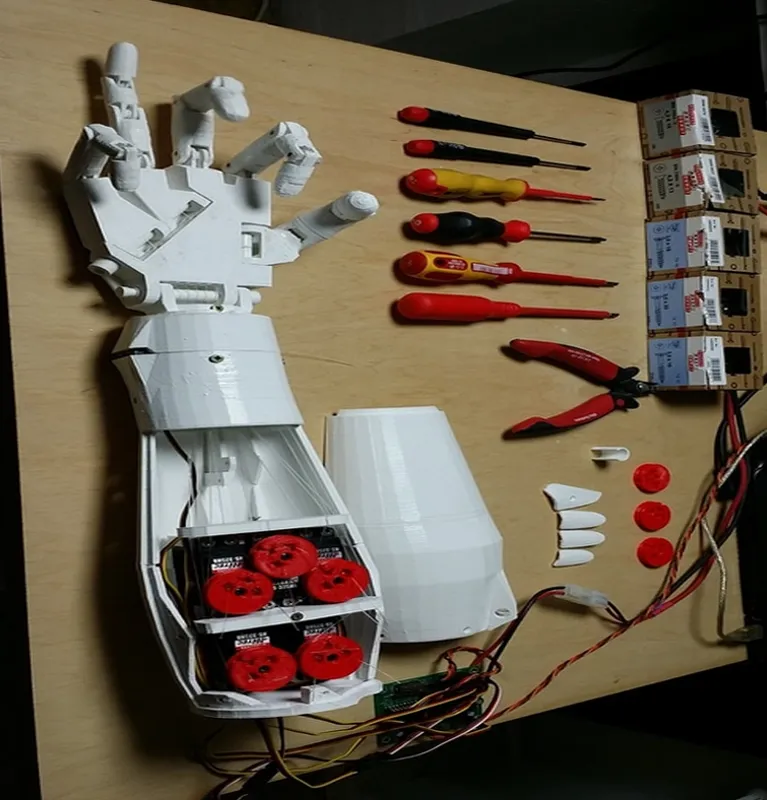 InMoov Humanoid Full Left Arm Kit (3D Printed)