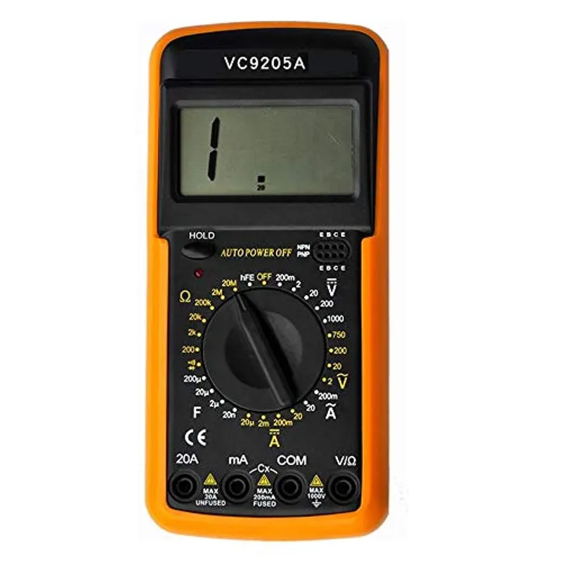 ملتيمتر رقمي VC9205A بشاشة 1999 عدّاً وتحديد مدى يدوي