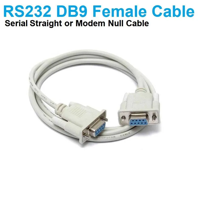 RS232 DB9 Female to Female Serial Cable, 1 Meter, Shielded