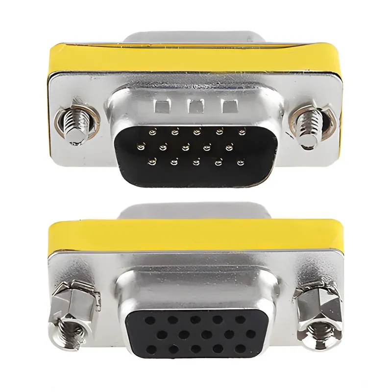 DA15 Male to Female D-Sub Adapter, 15-Pin 3-Row