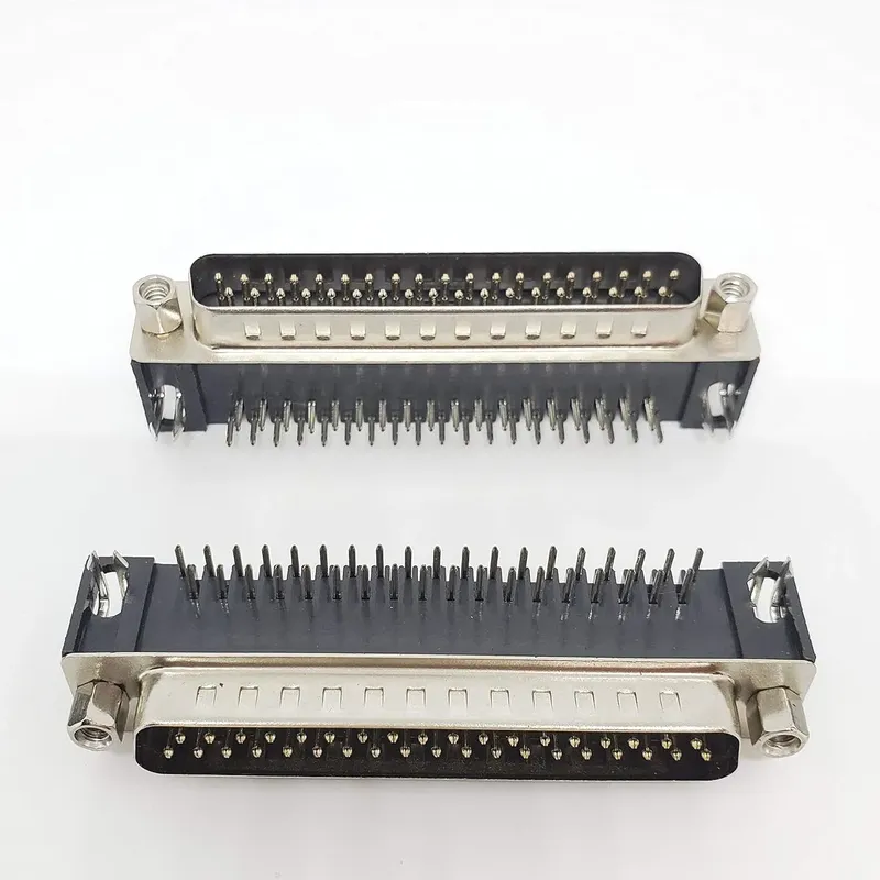 DC37 Right Angle PCB Solder Male D-Type Connector 37 Pin 2 Row