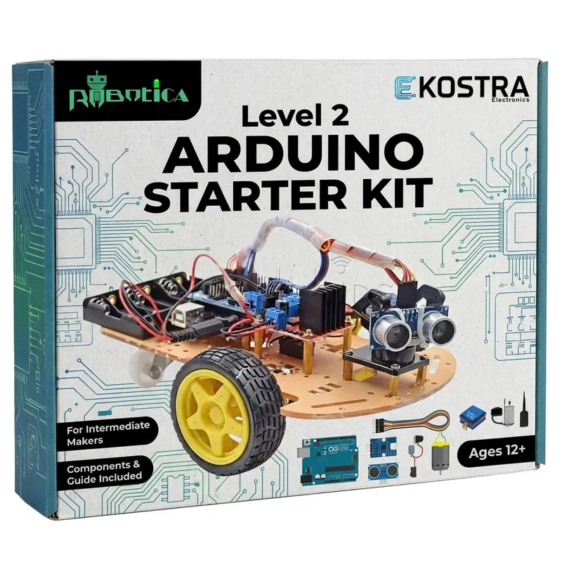 مجموعة روبوتات Robotica المستوى الثاني مع Arduino Uno R3 وL298N