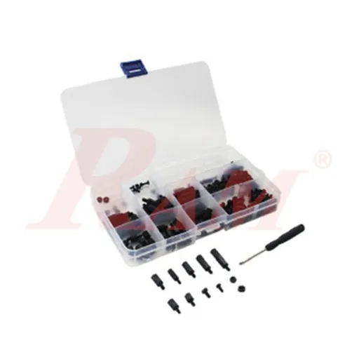 Plastic Hex Spacer Kit, 70 pcs Black Nylon Assortment