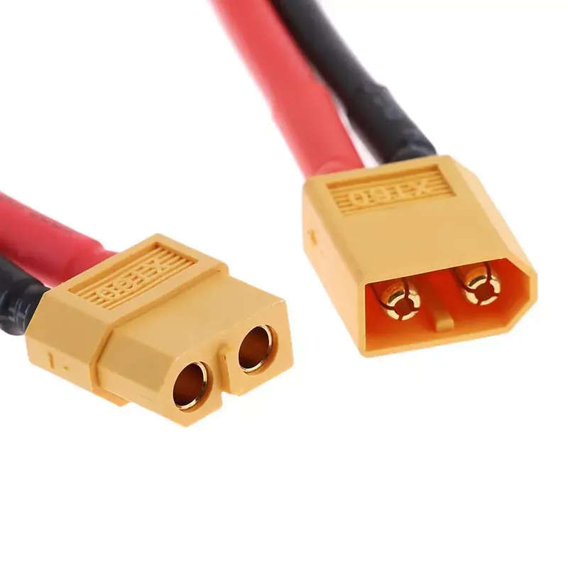XT60 Male and Female Connector Pigtail with 10cm 16AWG Silicone Wire