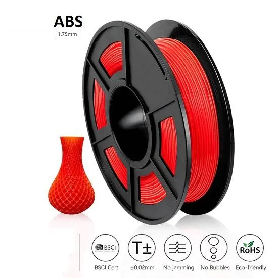 فيلامنت ABS من UGE بقطر 1.75 مم ووزن 1 كجم - أحمر
