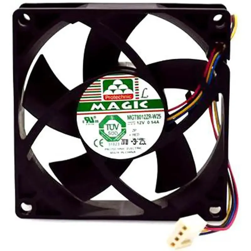 مروحة تيار مستمر Magic MGT8012ZR-W25 ‏12 فولت 0.54 أمبير 80×80×25 مم بأربعة أسلاك