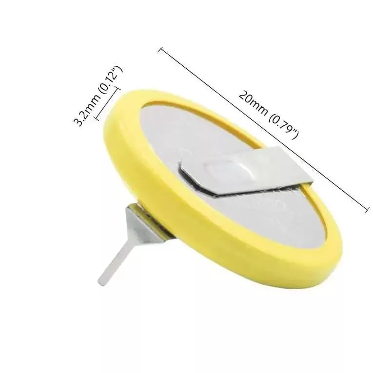 CR2032 3V Coin Cell Battery, 2-Pin Horizontal (CR-2032/HFN)