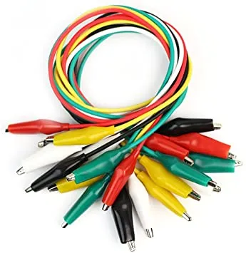 Crocodile Clips Test Leads, 10mm Jaw Opening