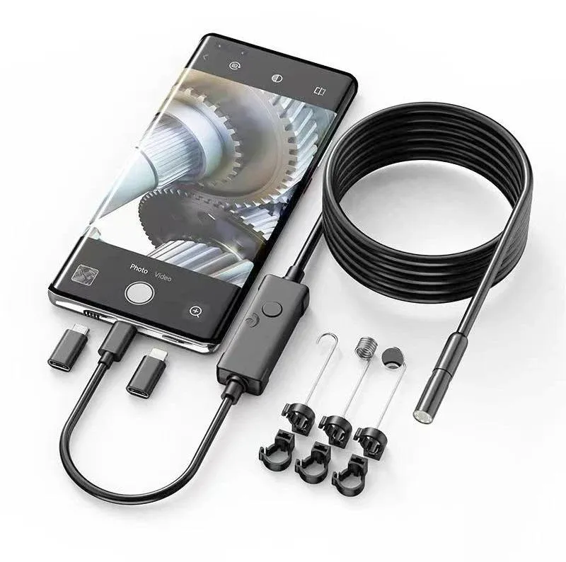 كاميرا منظار 5 مم بمنفذ USB Type-C مقاومة للماء IP67 وكابل 5 متر