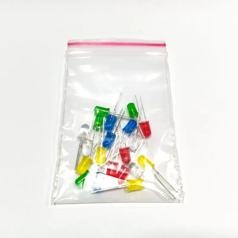 Mixed 5mm LED Pack, 20 pcs (4 Each of 5 Colors)