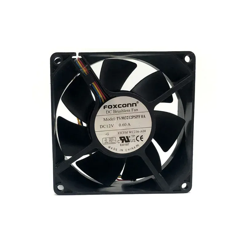FOXCONN PV903212PSPF DC Fan 12V 0.6A 92x92x32mm (Used Like New)