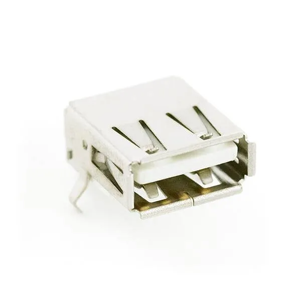 موصل USB Type-A أنثى للوحات PCB بأربعة أطراف وتباعد 0.1 بوصة